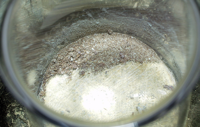 Crushed into a powder